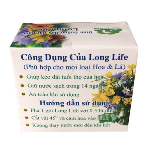 Gói Dưỡng Hoa Tươi LONGLIFE Của ISRAEL ( 1 Hộp/10 Gói ) - Giữ Hoa Tươi Lâu Gấp 2 Lần Và Không Cần Thay Nước