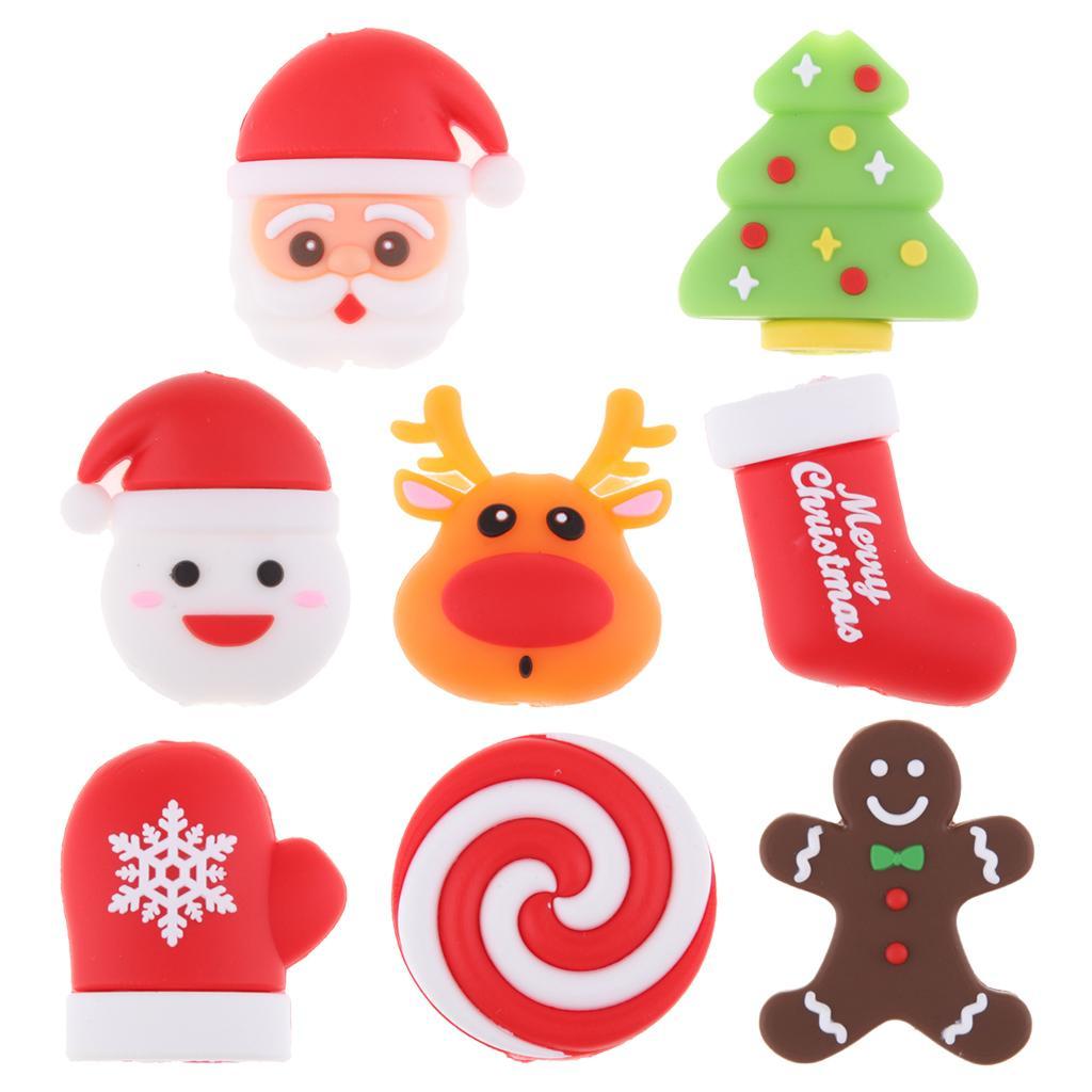 Christmas Data Line USB Charging Cable Earphone Cord Saver Protector Protection Cover for iPhone iPad Mobile Phone Tablet Cable