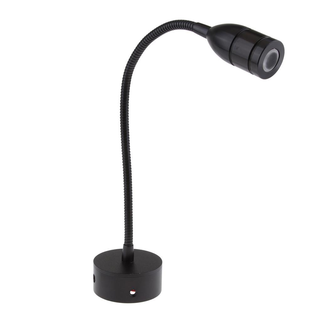RV Boat Marine 12V 2W LED Bedside Reading Light Wall Surface Mount