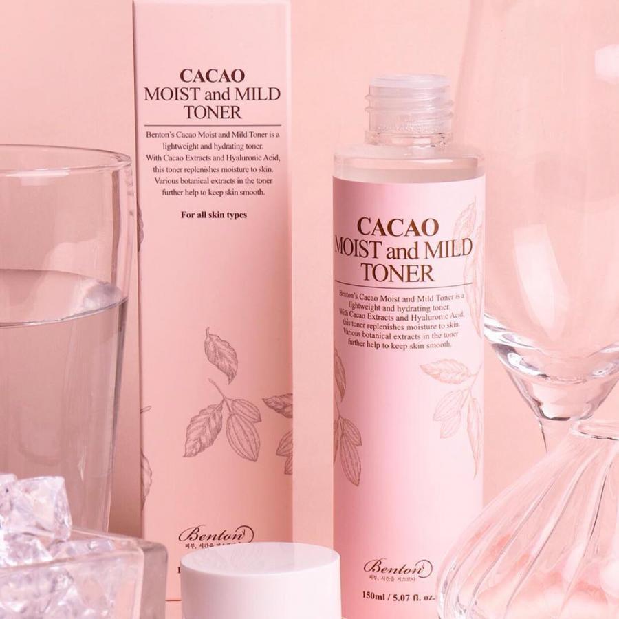 Nước hoa hồng dưỡng ẩm chuyên sâu từ tinh chất cacao Benton Cacao Moist and Mild Toner 150ml