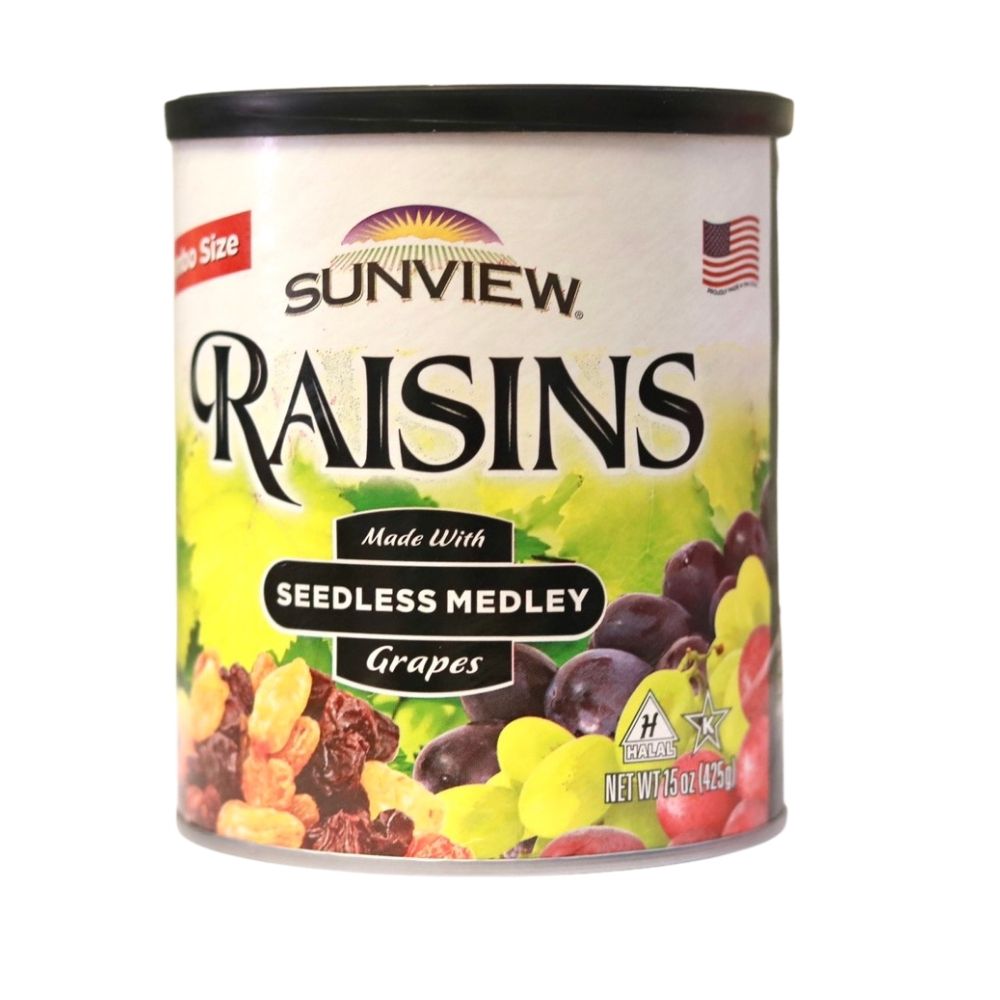 Nho Khô Mỹ Thập Cẩm Sunview Raisin Jumbo 425g, Gồm 3 Loại Nho