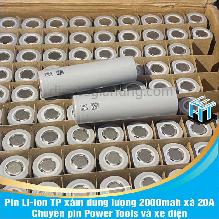 1 Viên Pin Li-ion TP xám dung lượng 2000mah xả 20A, chuyên pin Power Tools và xe điện