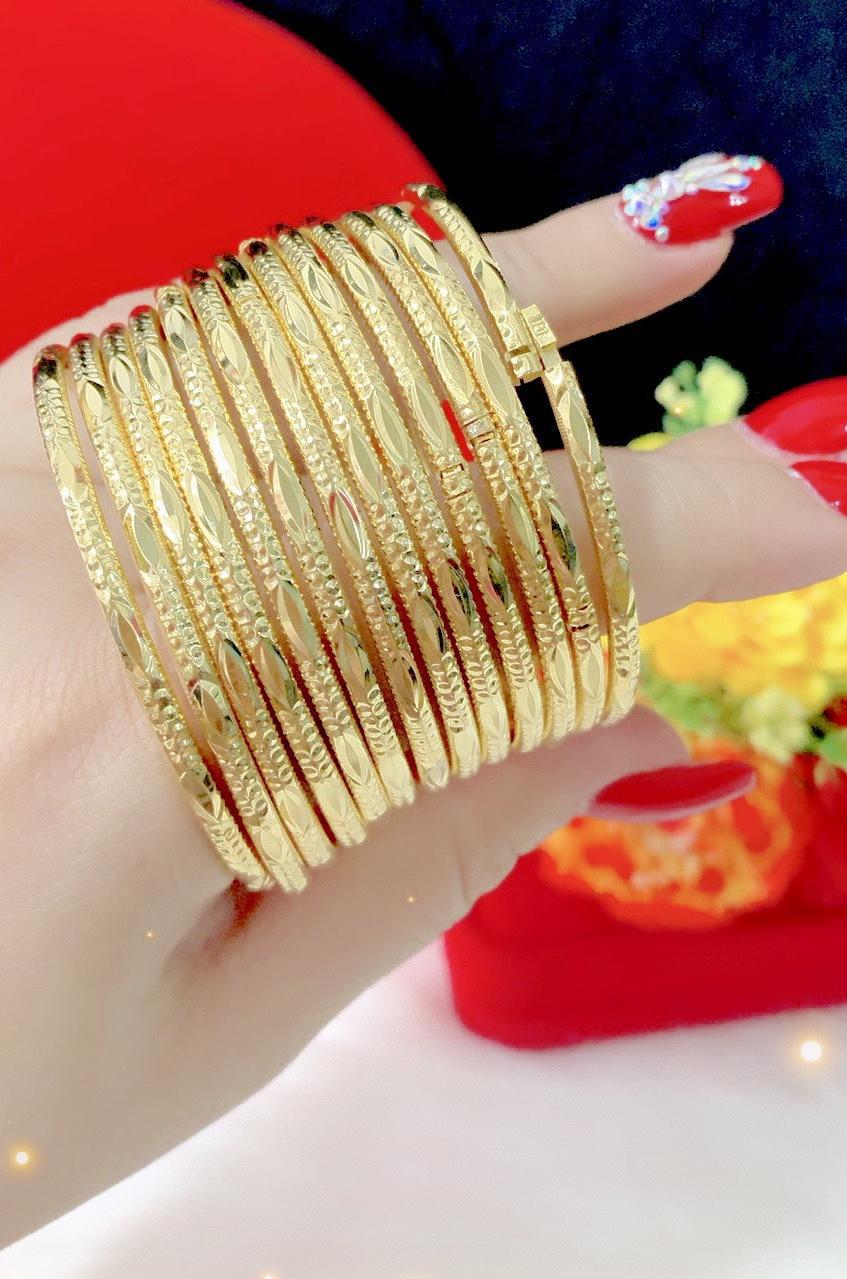 Vòng ximen 14 chiếc khóa bấm lưỡi gà mạ 18k cao cấp E683