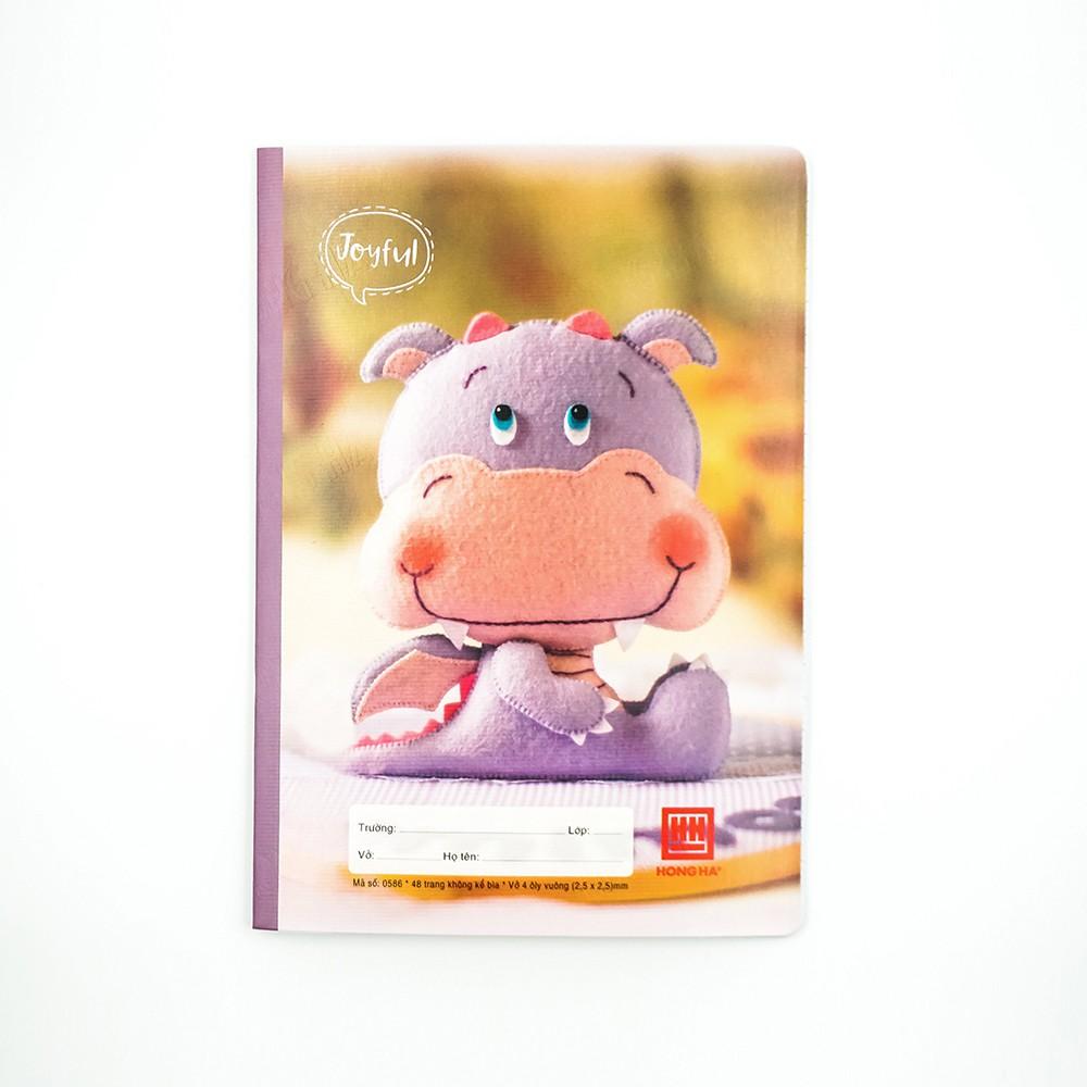 Lốc 10 quyển vở 4 ô ly Hồng Hà 48 trang Joyful Hồng Hà