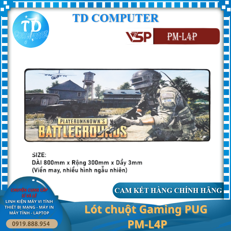 Lót chuột VSP PM-L4P 800 x 300 x 3 mm ~  Mouse Pad - Hàng chính hãng TECH VISION phân phối