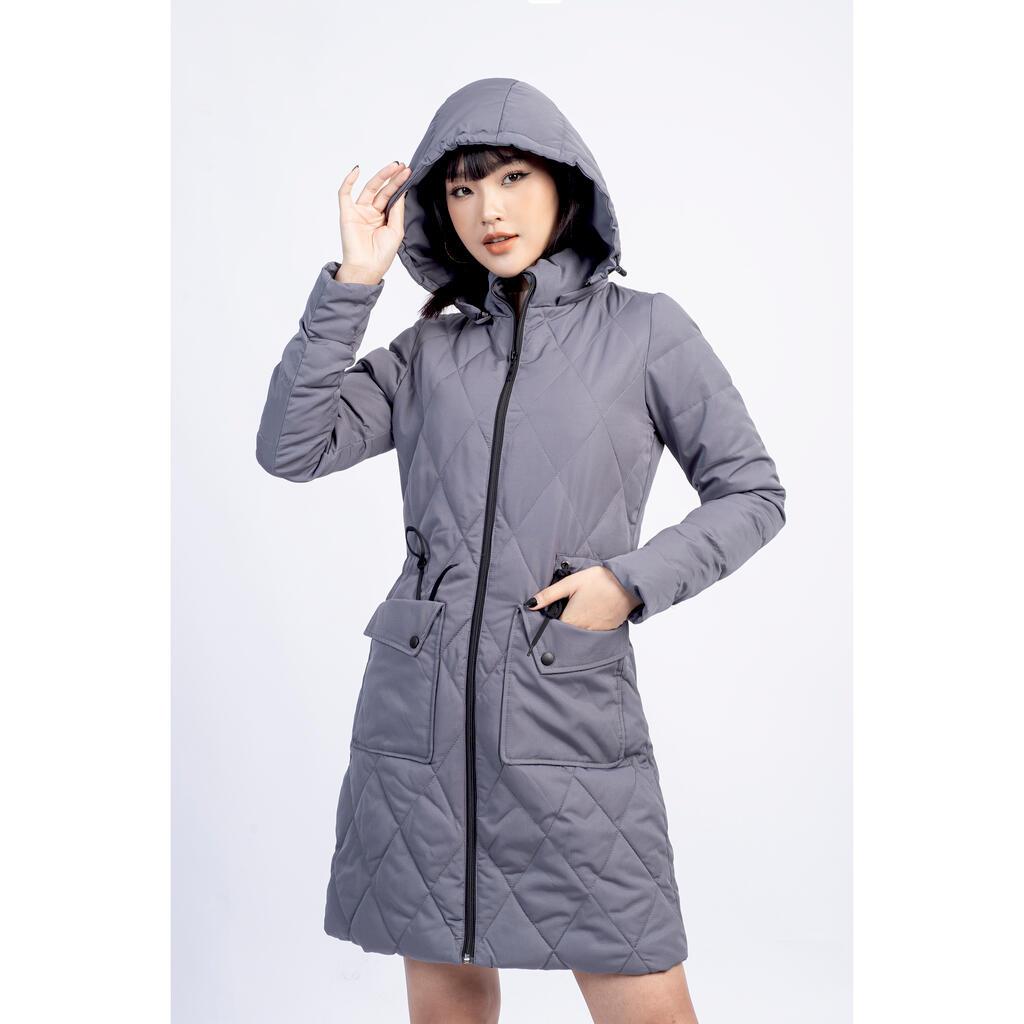 Áo phao dài, có mũ, hai túi trước MMOutfit M-PH001021002