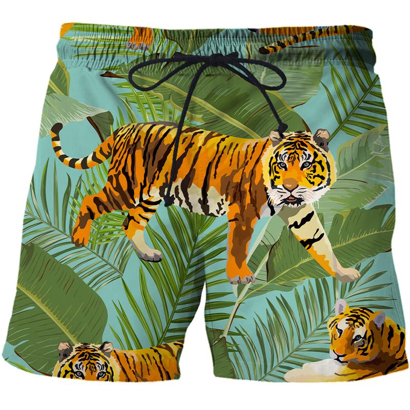 Quần Short Nam Họa Tiết Hổ Quần Short 3D In Hình Mùa Hè Quần Short Đi Biển Thời Trang Nữ Mới Nhanh Khô Áo Bên Ngoài quần Short