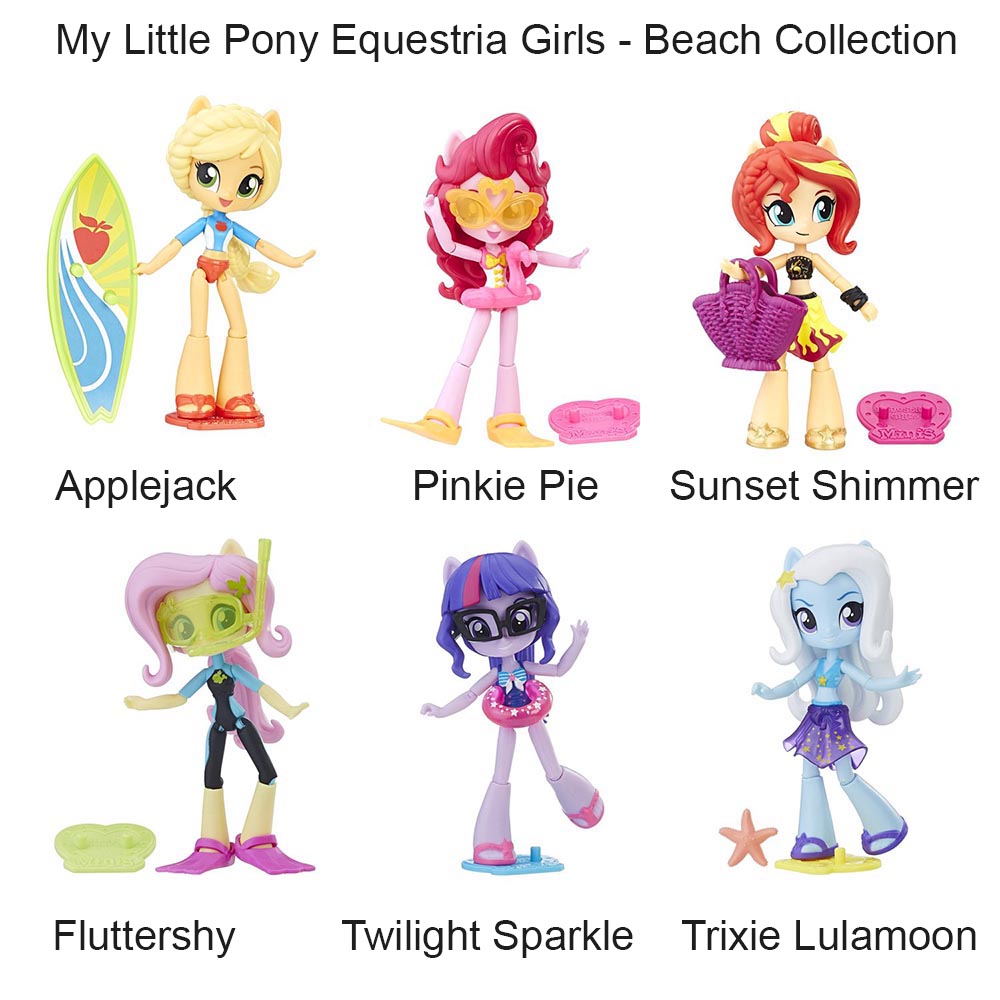 Búp bê My Little Pony cô gái Equestria trên bãi biển Beach