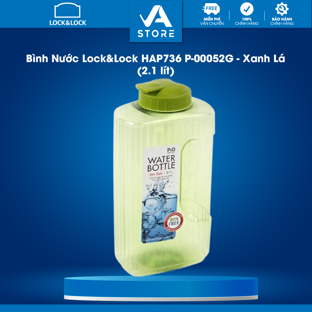 Bình Nước Lock&amp;Lock HAP736 P-00052G - Xanh Lá (2.1 lít)