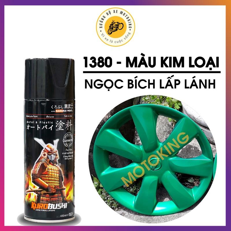 Sơnxanh ngọc bích lấp lánh ánh kim 1380** - chai sơn xịt chuyên dụng dành cho sơn xe máy, ô tô