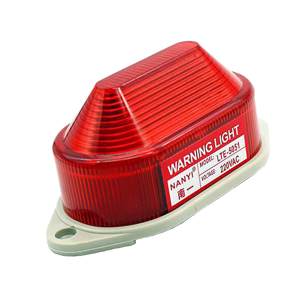 2x LED Beacon Red Flashing Strobe Signal Warning Light Lamp, AC220V