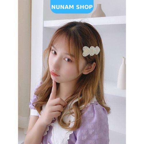 Túi 20 kẹp tóc ngọc trai nhân tạo nhiều mẫu xinh xắn cute Nunam Shop