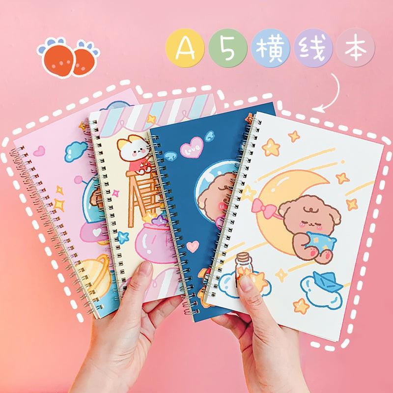 Sổ Lò Xo A5 / B5 Dễ Thương Cute 120 Trang Kẻ Ngang