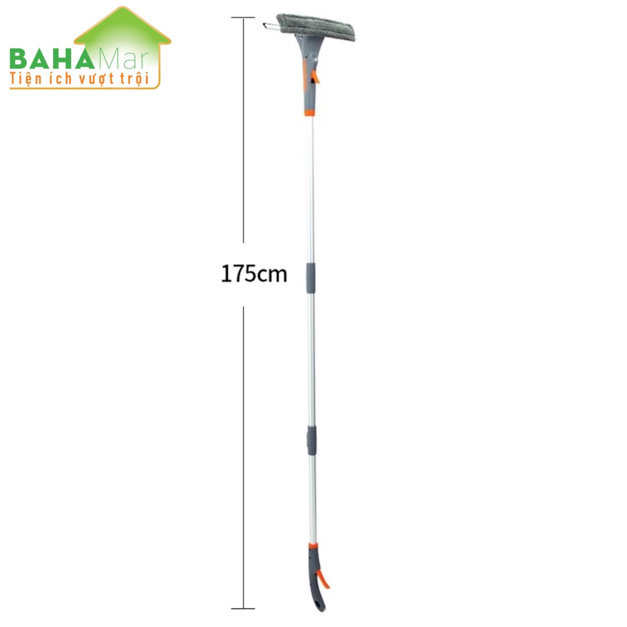 CÂY LAU KÍNH 3 TRONG 1 BAHAMAR rất tiện dụng khi tích hợp cả bình xịt gắn vào đầu cây lau có gạt kính và bông lau đồ
