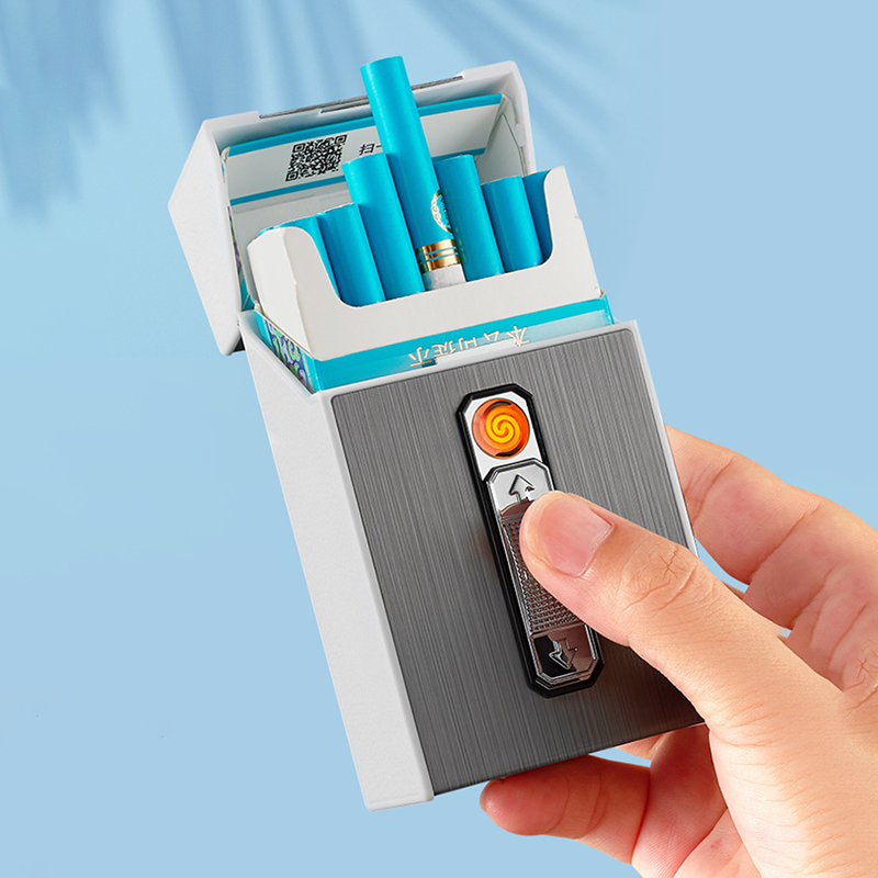 Bật Lửa Điện Kiêm Hộp Đựng Thuốc 20Đ Lớn Ngắn A16