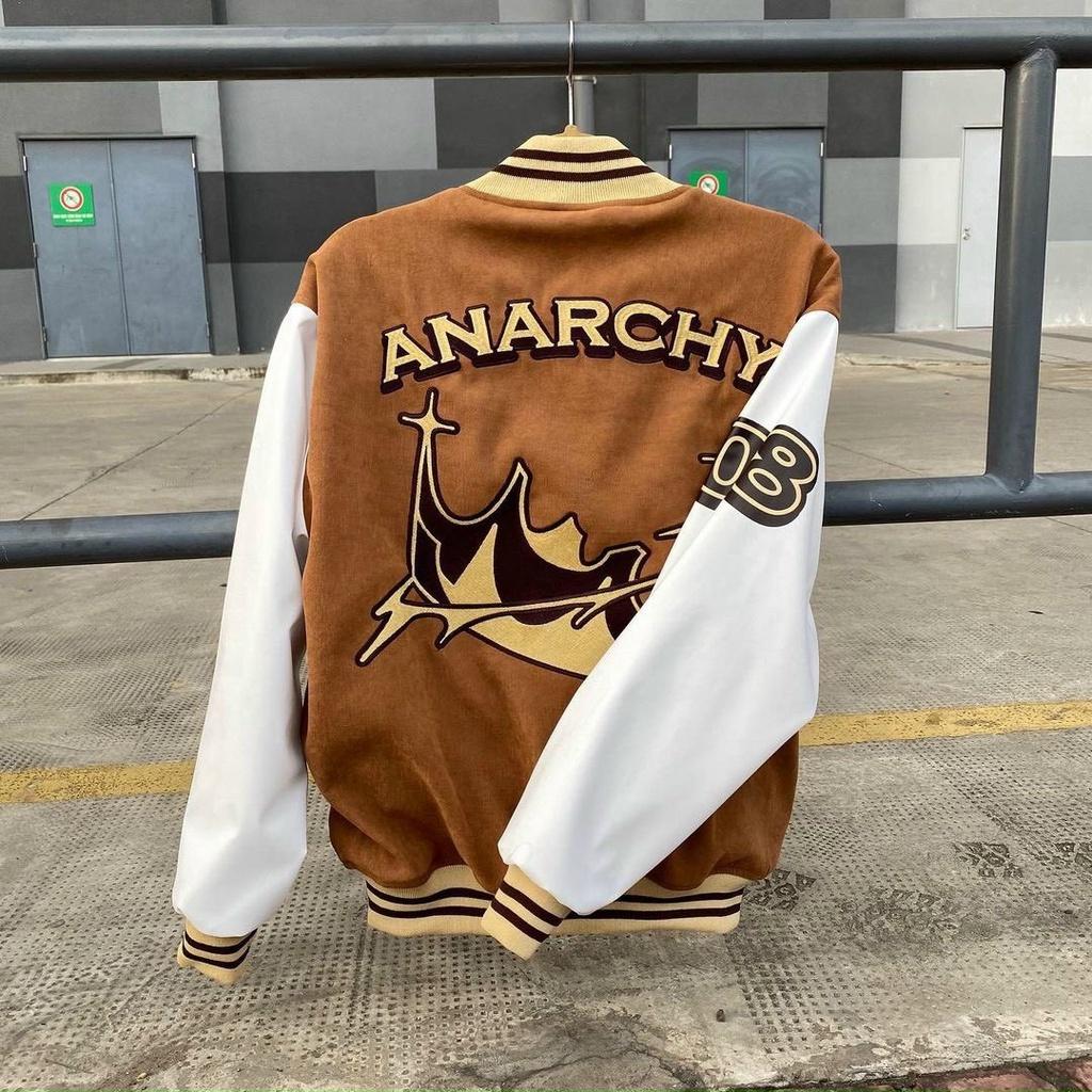 Áo Khoác Bomber Unisex Nam Nữ ARNARCHY Chất Nhung Tăm Hình In 3D Sắc Nét, Phong Cách STREET WEAR Năng Động Cá Tính