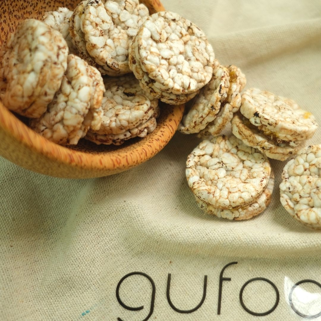 Snack gạo lứt kẹp thơm GUfoods - Chua ngọt thơm ngon, Giàu chất xơ, Ăn vặt Healthy, Eat clean, Thuần chay