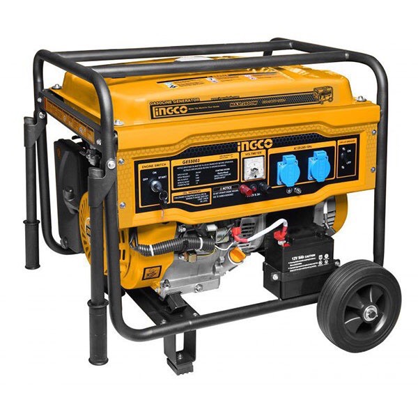 5KW Máy phát điện dây đồng dùng xăng hiệu INGCO GE55003 giật nổ + đề điện