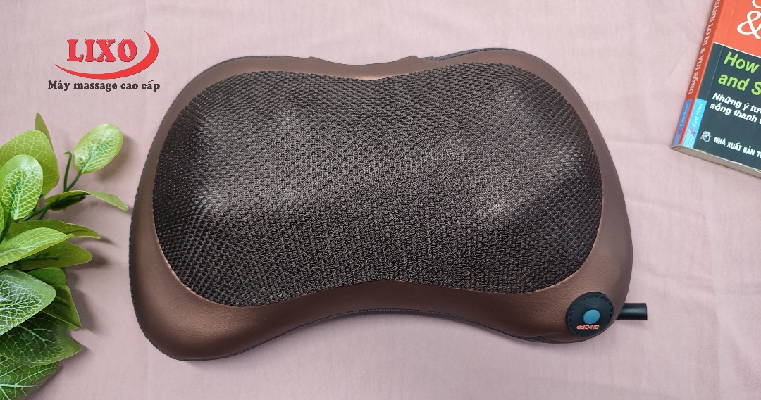 Gối Massage 8 Bi Đi Kèm Cáp Sạc Ôtô Cao Cấp - Phiên bản mới