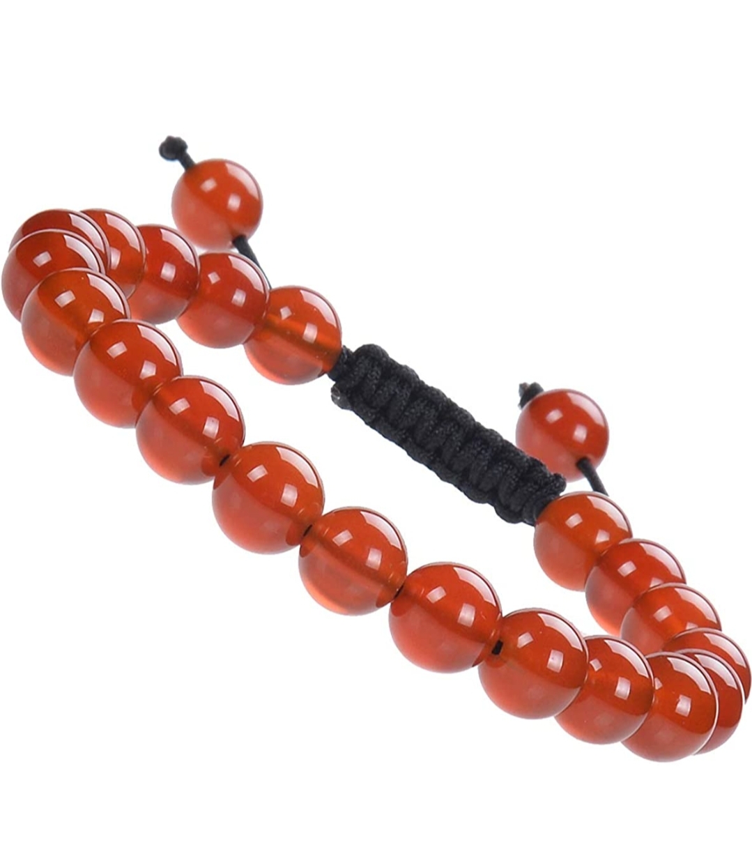 Vòng tay phong thủy đá thạch anh đỏ thiên nhiên size 10mm