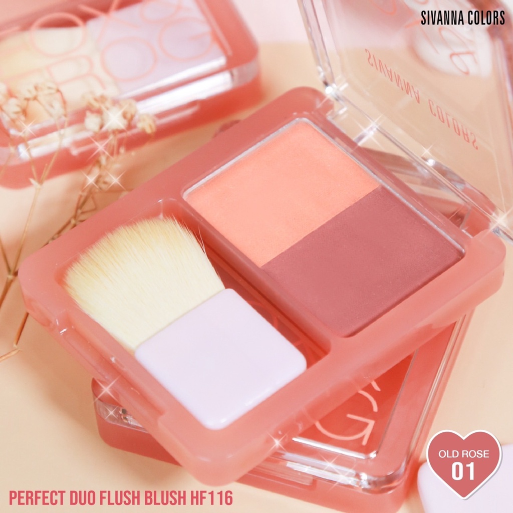 BẢNG PHẤN SIVANNA COLORS FOX &amp; FROG PERFECT DUO FLUSH BLUSH 3.2g ( không xuất hóa đơn đỏ )