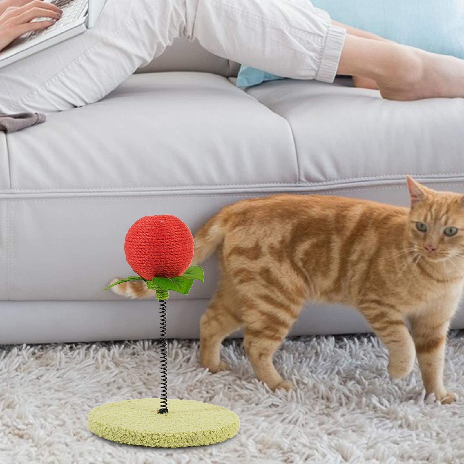 Cat Scratcher Toy Exercise Chasing Kitty Sisal Rope Rest Cat Scratching Ball