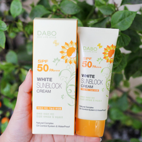 Kem chống nắng trắng da Dabo White Sunblock Cream Cao cấp Hàn Quốc 70ml + Móc khoá