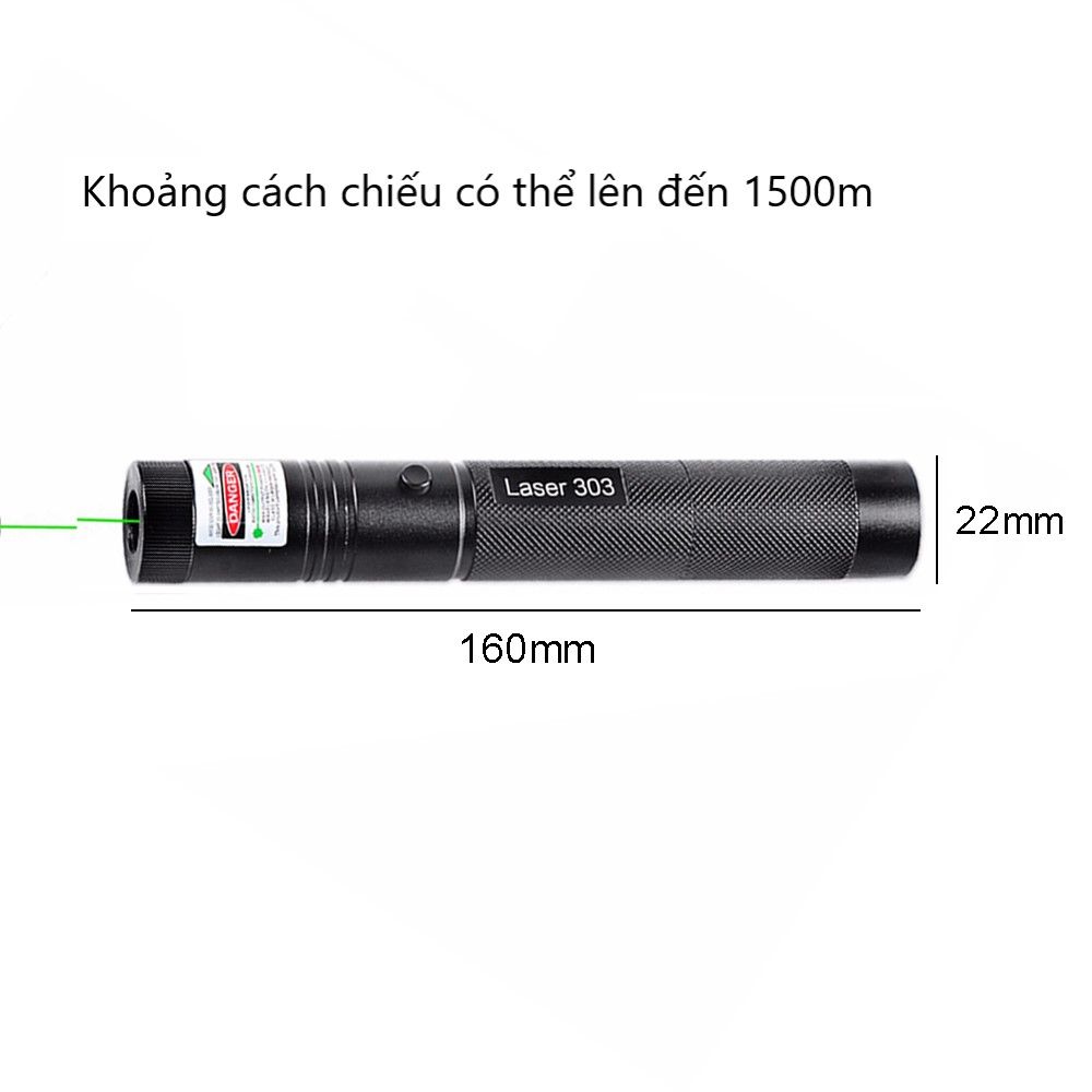 Đèn Pin Laser 303 - Hàng Chính Hãng