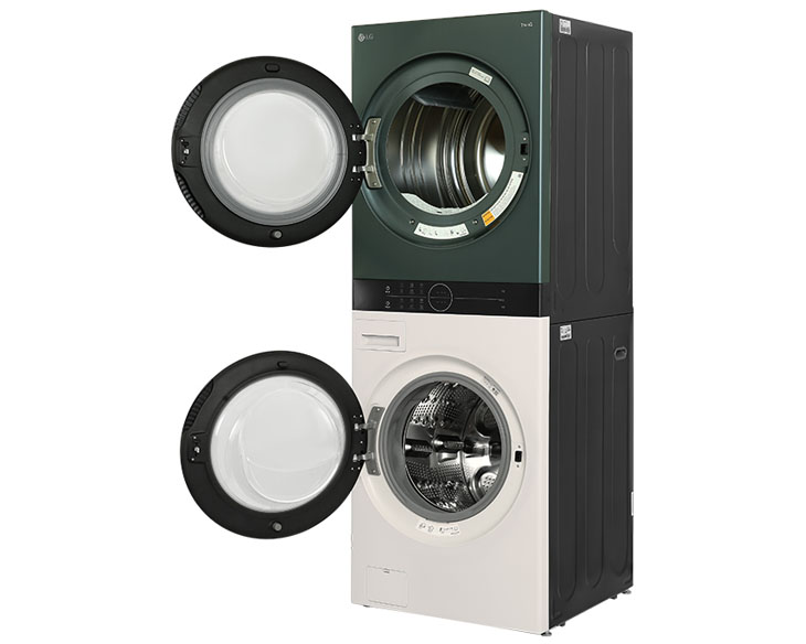 Tháp giặt sấy LG WashTower Inverter giặt 14 kg - sấy 10 kg WT1410NHEG - HÀNG CHÍNH HÃNG - CHỈ GIAO HCM