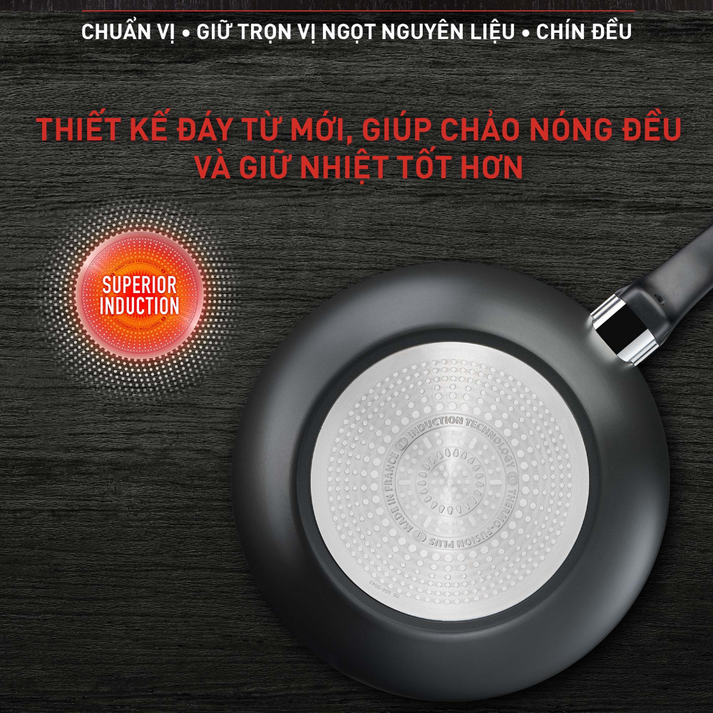 Chảo chiên chống dính đáy từ Tefal Ultimate 24cm, dùng cho mọi loại bếp - Sản xuất tại Pháp - Hàng chính hãng