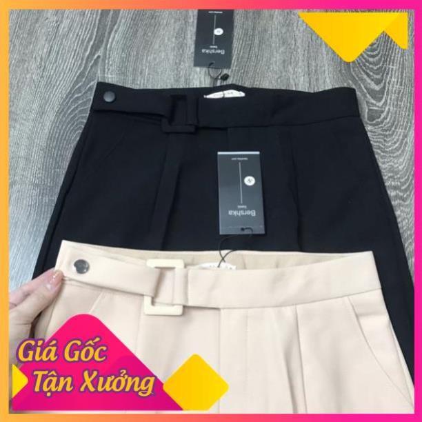 QUẦN BAGGY CÔNG SỞ ĐAI LỆCH CHẤT TUYẾT MƯA ĐỨNG FROM KHÔNG NHĂN KHÔNG XÙ THỜI TRANG BANAMO FASHION BAGGY ĐAI LỆCH 8312