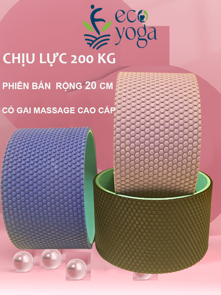 Vòng có gai bản bự 20cm tập yoga , đường kính 33cm , chịu lực 200kg ,phiên bản cao cấp có gai massage , dụng cụ tập yoga