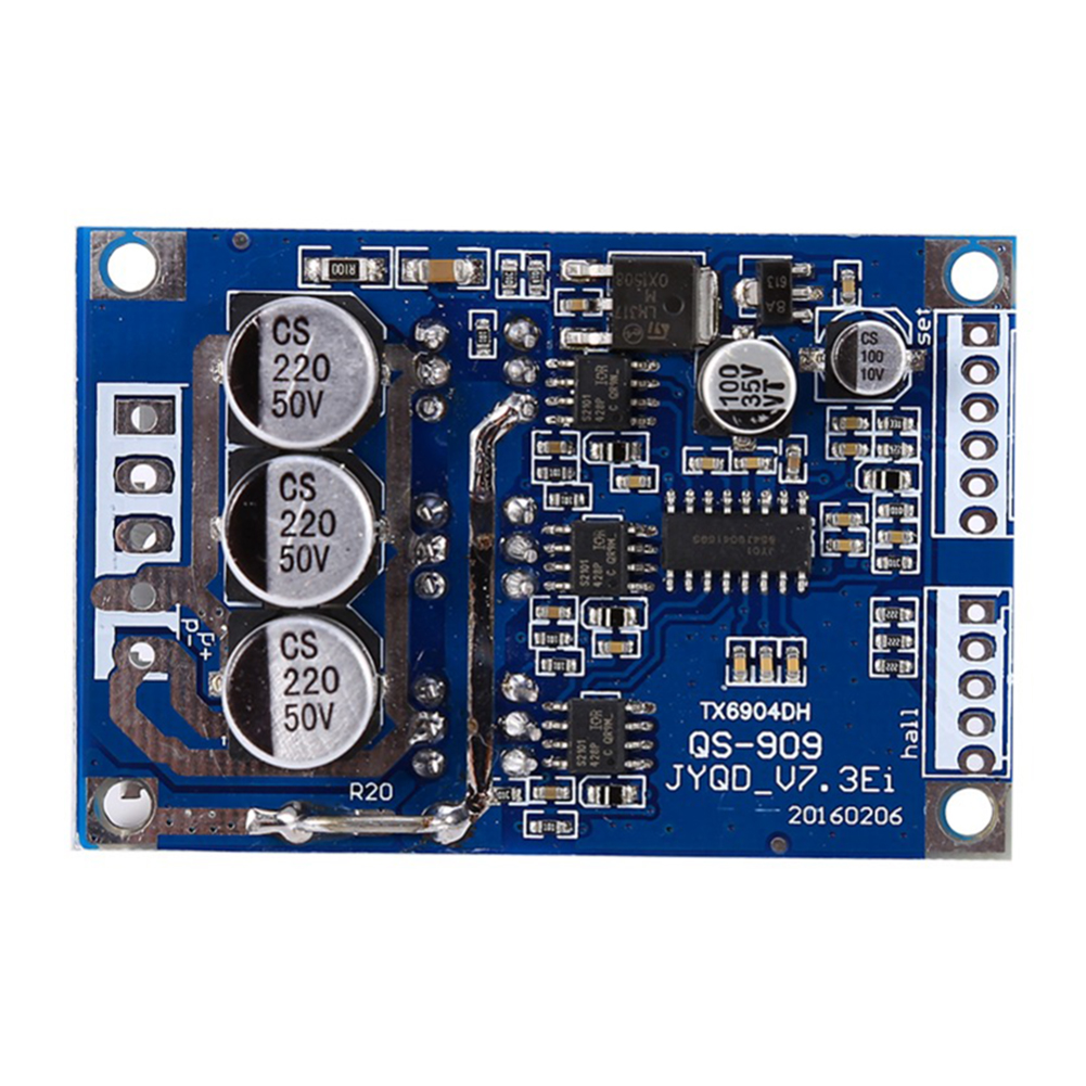 DC 12V-36V 15A 500W Brushless Motor Controller Hall BLDC Driver Board Blue