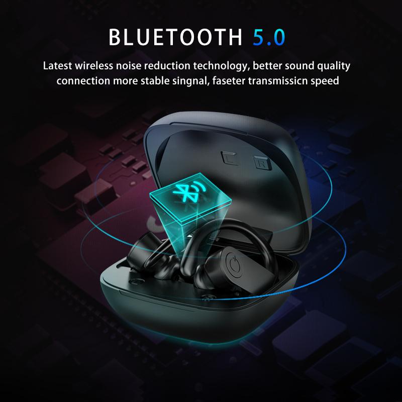 Tai Nghe Không Dây Tai Nghe Fone Bluetooth 5.0 TWS Tai Nghe Tai Nghe Nhét Tai Thể Thao Stereo Tai Nghe Chống Nước Cho Xiaomi Huawei Iphone