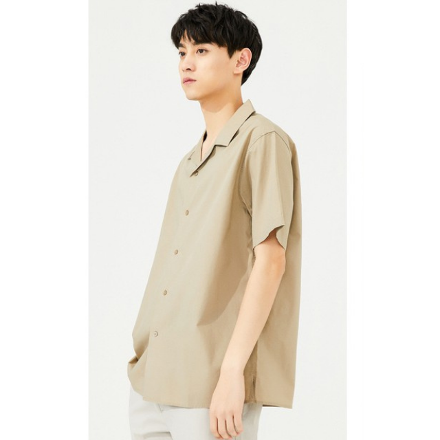 Áo sơ mi cổ vest tay ngắn Unisex thời trang Hàn Quốc