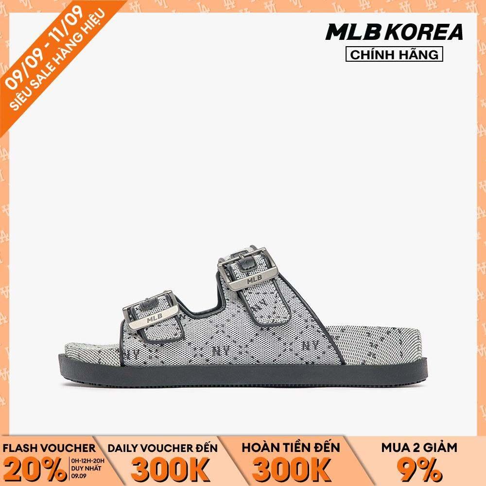 MLB - Dép quai ngang unisex Jacquard Diamond Monogram 3ALPCTM33-50BKS