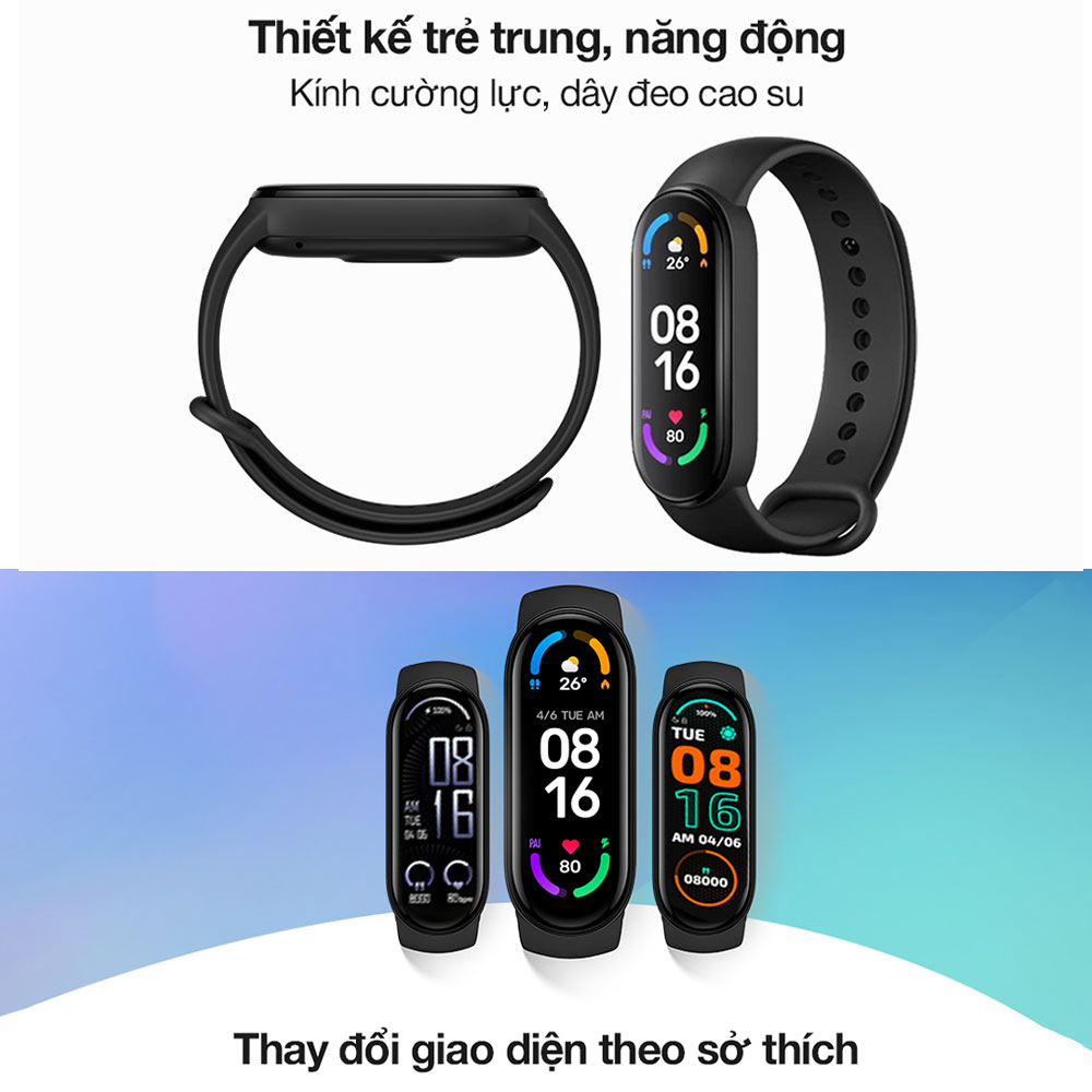 Vòng đeo tay thông minh Xiaomi Mi Band 6 - Hàng Nhập Khẩu