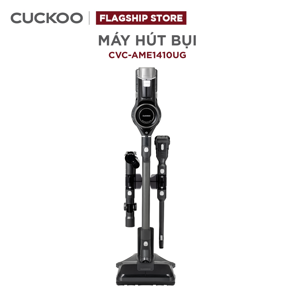 Máy hút bụi cầm tay không dây 2in1 Cuckoo CVC-AME1410UG - lực hút siêu mạnh 14000PA, công nghệ hút lốc xoáy sạch tóc lông chó mèo, công nghệ lọc bụi Hepa 13 hút sạch bụi bẩn - Hàng chính hãng Cuckoovina