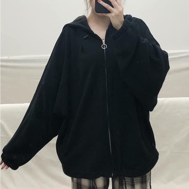  Áo Khoác Nỉ Nam Nữ Form Rộng Unisex KÉO TRÒN BASIC Phong Cách Ulzzang AK49 TD Fashion