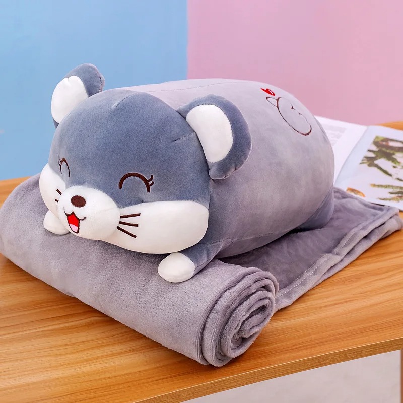 Thú nhồi bông chuột hamster đang yêu - Size từ 50cm đến 90cm - Quà tặng gấu bông chuột hamster làm gối ôm êm mịn cho bé