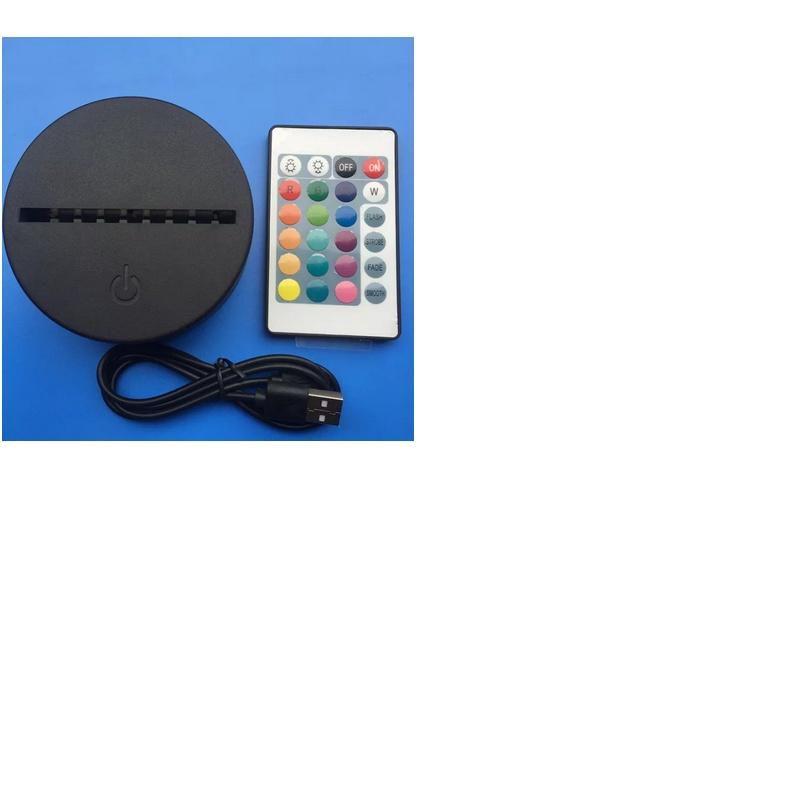 Đế Đèn LED 3D 16 Màu Cảm Ứng + Remote - Nội thất lắp ráp viendong Adv