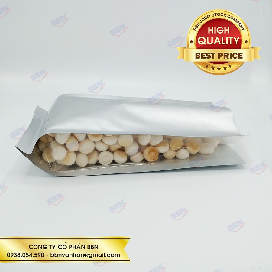 Túi nhôm 4 biên hông trong 14*30cm đựng 500gr