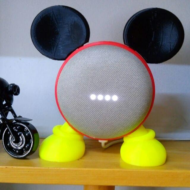 Hình ảnh Google home mini đế đứng Mickey