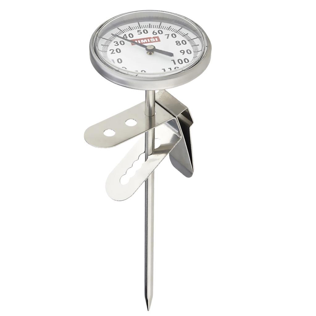 600ML Steel Coffee Milk Frothing Jug Garland Cup with Scale Thermometer