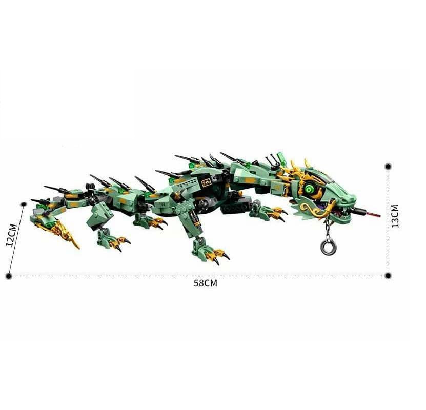 Bộ Xếp Hình Đồ Chơi Lắp Ráp Rồng Máy Xanh Huyền Thoại Ninjago Movies Và Sư Phụ Wu - Đồ chơi Trẻ Em