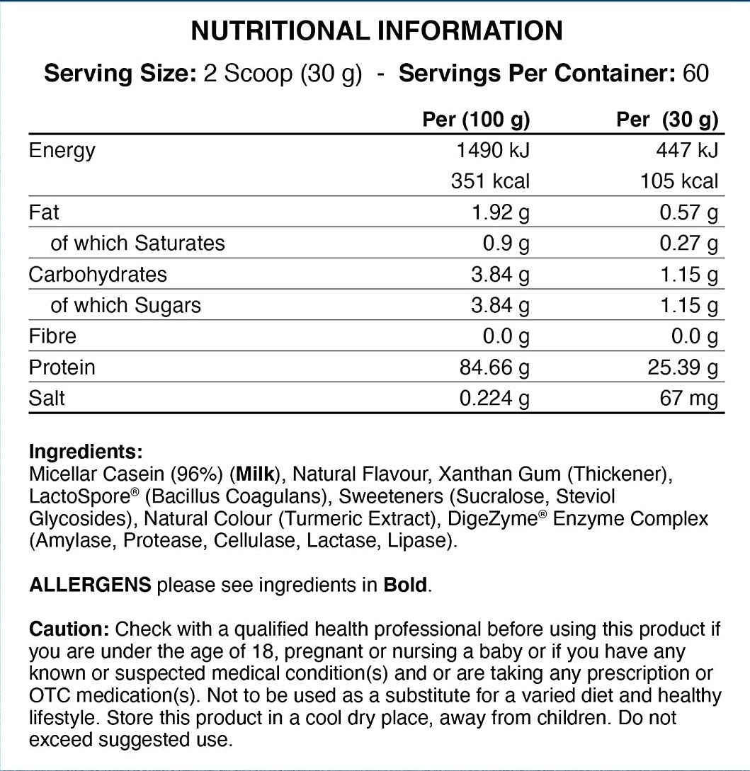 Whey Protein Casein Applied Nutrition (1.8kg - 60 Servings) - Sữa Đạm Nuôi Dưỡng Cơ Ban Đêm