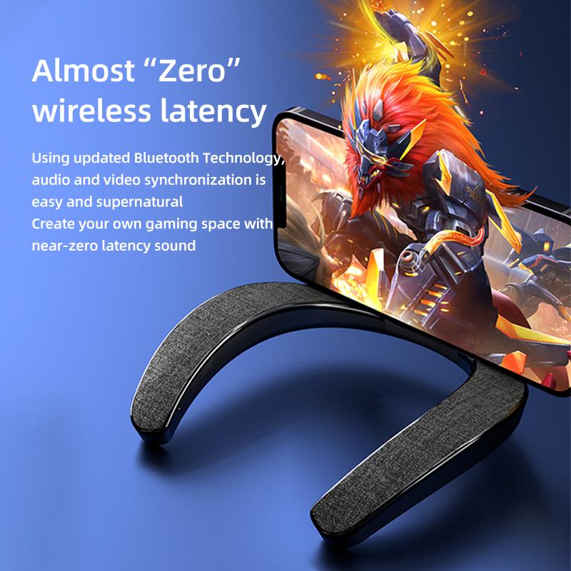 905 Loa Bluetooth treo cổ không dây Treo cổ thể thao Loa di động có thể sạc lại Loa dự phòng dài cho gia đình ngoài trời Màu sắc: Đen