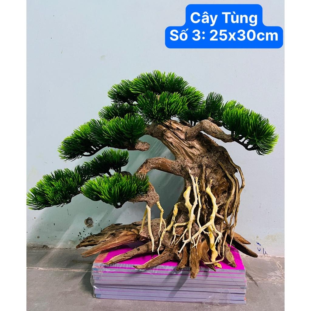 Lũa Bonsai Gắn Rêu - Bonsai Rêu Nhựa Trang Trí Hồ Cá, Thuỷ Sinh