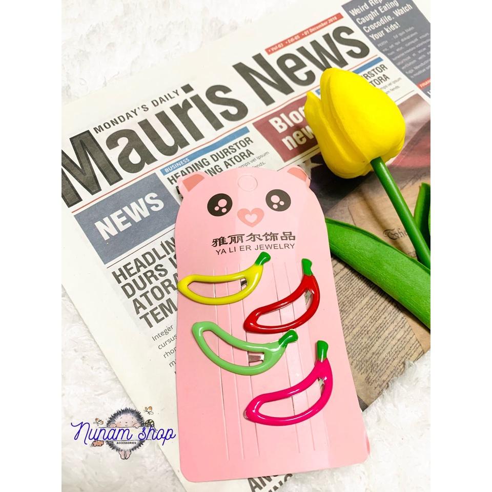 SET4 - KẸP BẤM HÌNH TRÁI CÂY CƯNG XỈU CUTE CHO BÉ YÊU - NUNAM SHOP