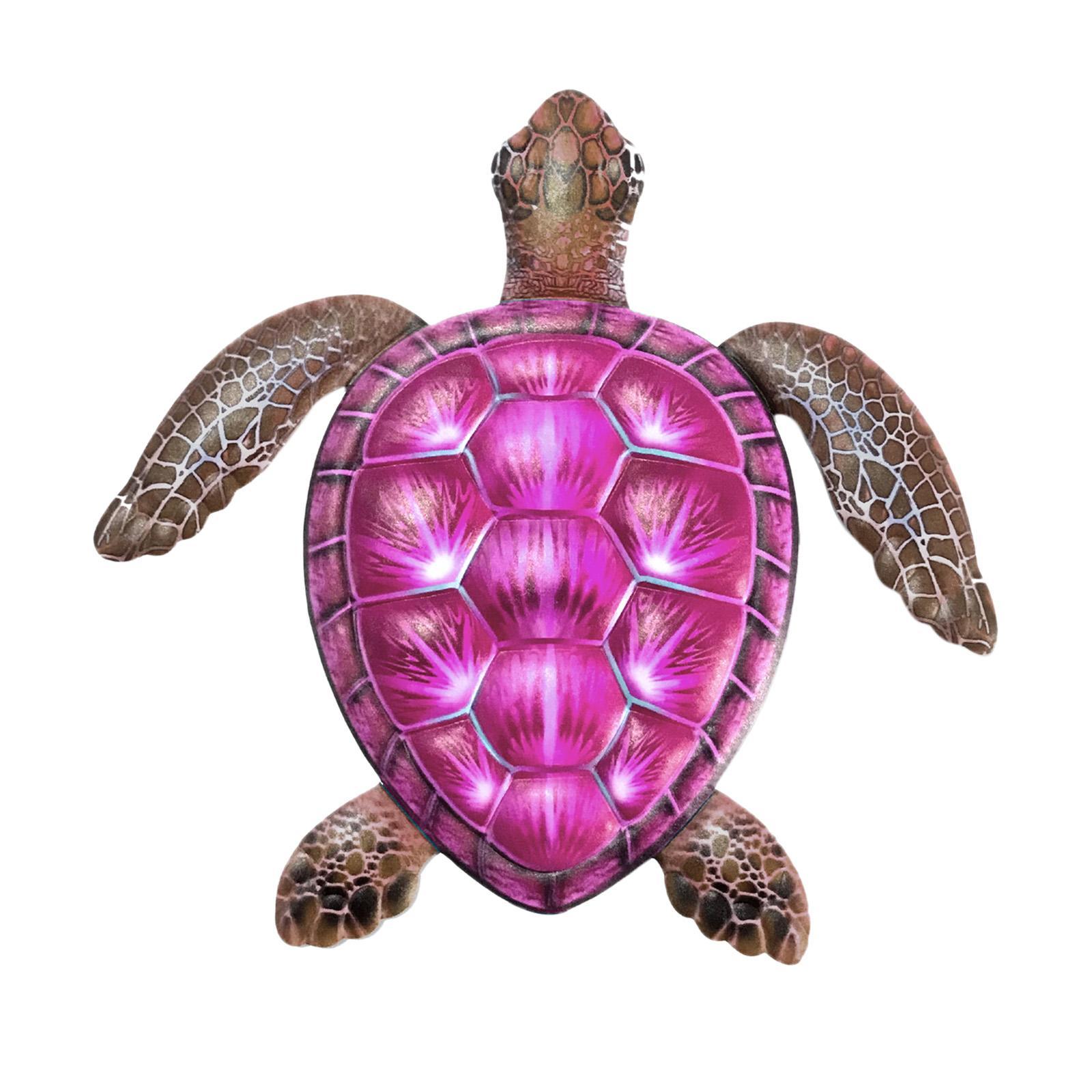 Metal Wall Decor Animal Ornament Turtle Decoration for Home Yellow